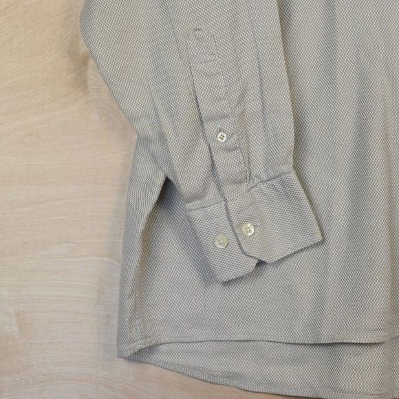 Vintage Abba Italia Textured Grey Dress Shirt XL - Picture 3 of 7